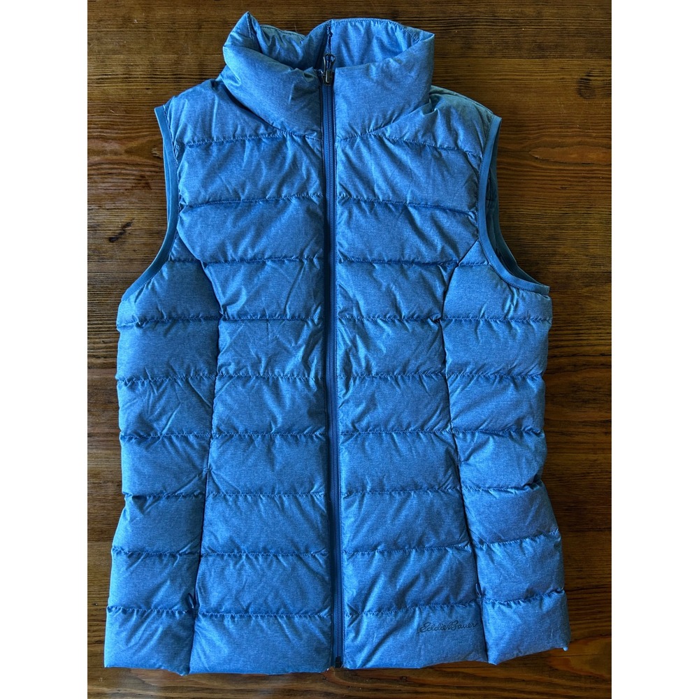 Eddie Bauer Down Vest Medium Heather Blue